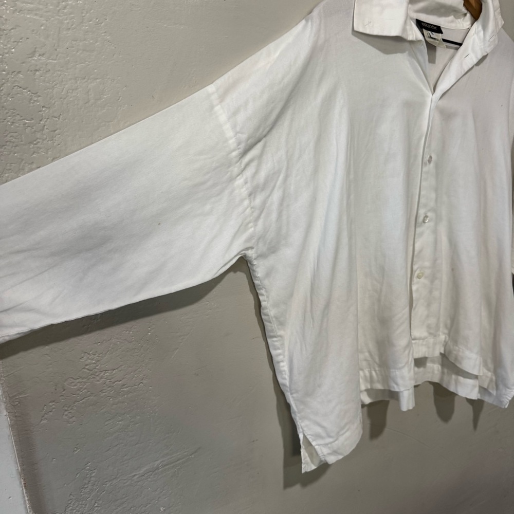 eskandar Nieman Marcus White Drop Shoulder 100% Cotton Lightweight Top - Picture 2 of 13